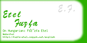 etel fuzfa business card